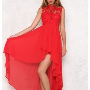 Hello Molly Wine Red Dress Lace